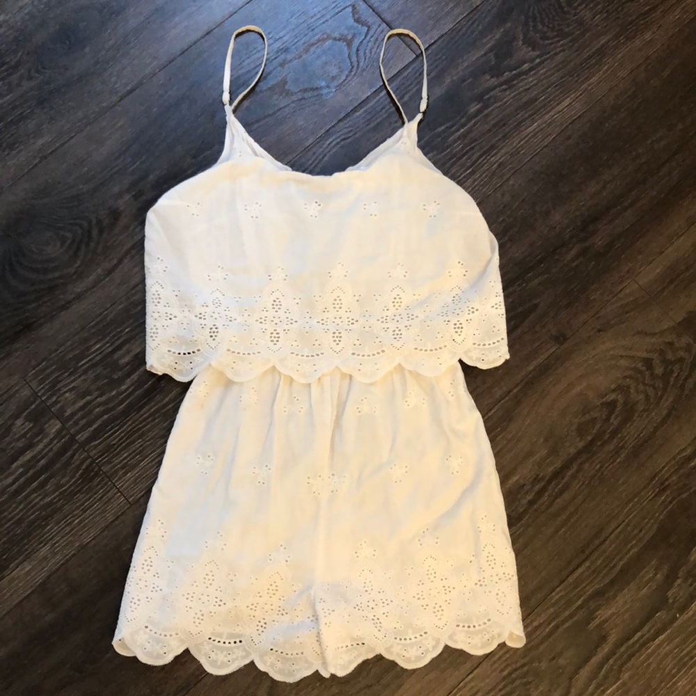 White lace romper